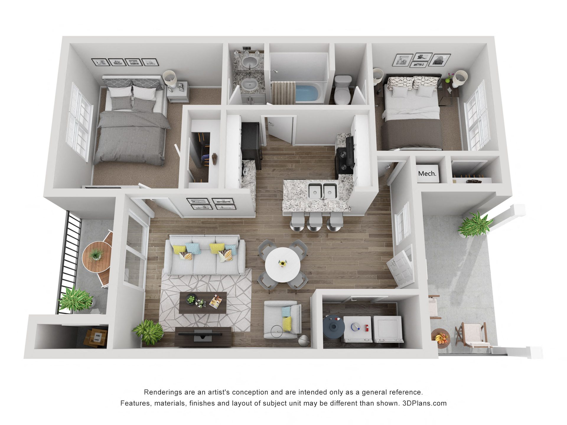 Floor plan layout diagram for Pecan
